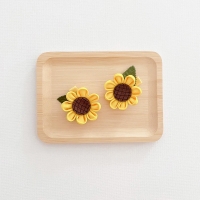 Girl Hair Clip Floral Sunflower Pair (GHP9617)